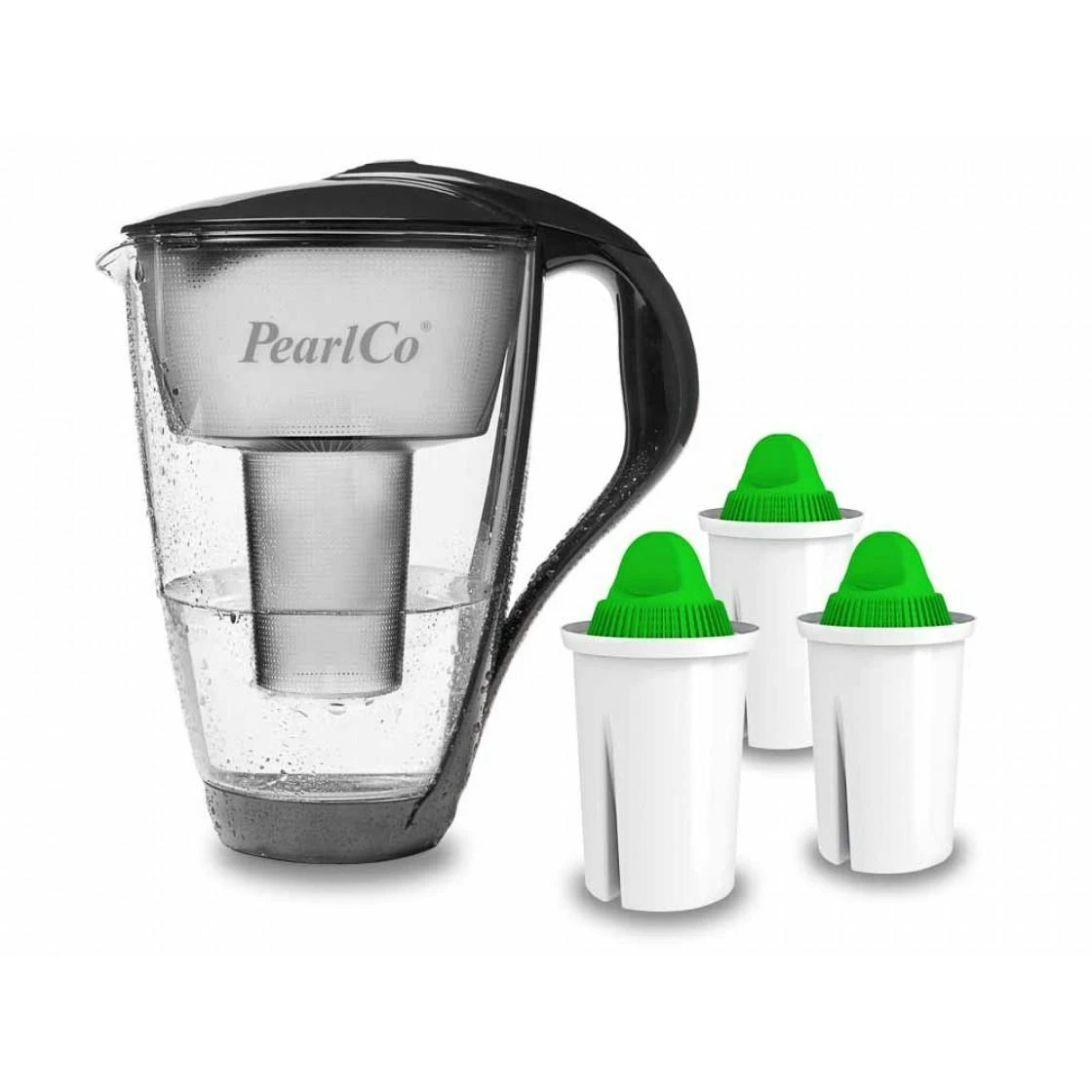 Glas-Wasserfilter Anthrazit Inkl. 1 Alkaline Filterkartusche 3 Glas-Wasserfilter Anthrazit Inkl. 1 Alkaline Filterkartusche – Bild 3