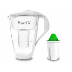 Glas-Wasserfilter Weiß Inkl. 1 Alkaline Filterkartusche