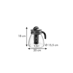 Tescoma Teekanne Glas Mit Teesieb Rot Kaffeekanne Teebereiter Teekessel 1,5 L -Kaffee Und Tee 6f9b27cd 2394 4b96 9bb1 d7019da2ac05