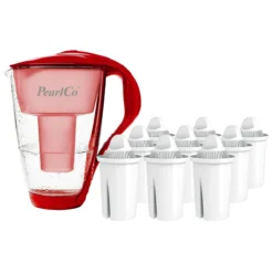 Glas-Wasserfilter Rot Inkl. 3 Universal Filterkartuschen -Kaffee Und Tee 70fddfad 4f53 431a 9935 48fb34d07a0f 7