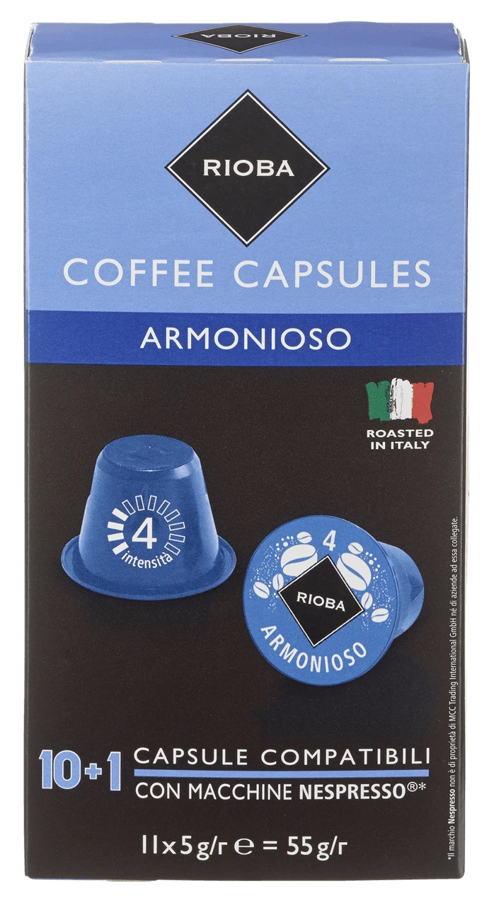 Rioba Kaffeekapseln Armonioso 11 Kapseln (55 G) 1 Rioba Kaffeekapseln Armonioso 11 Kapseln (55 G)