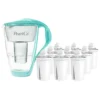 Glas-Wasserfilter Mint Inkl. 12 Universal Filterkartuschen