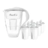 Glas-Wasserfilter Weiß Inkl. 6 Universal Filterkartuschen