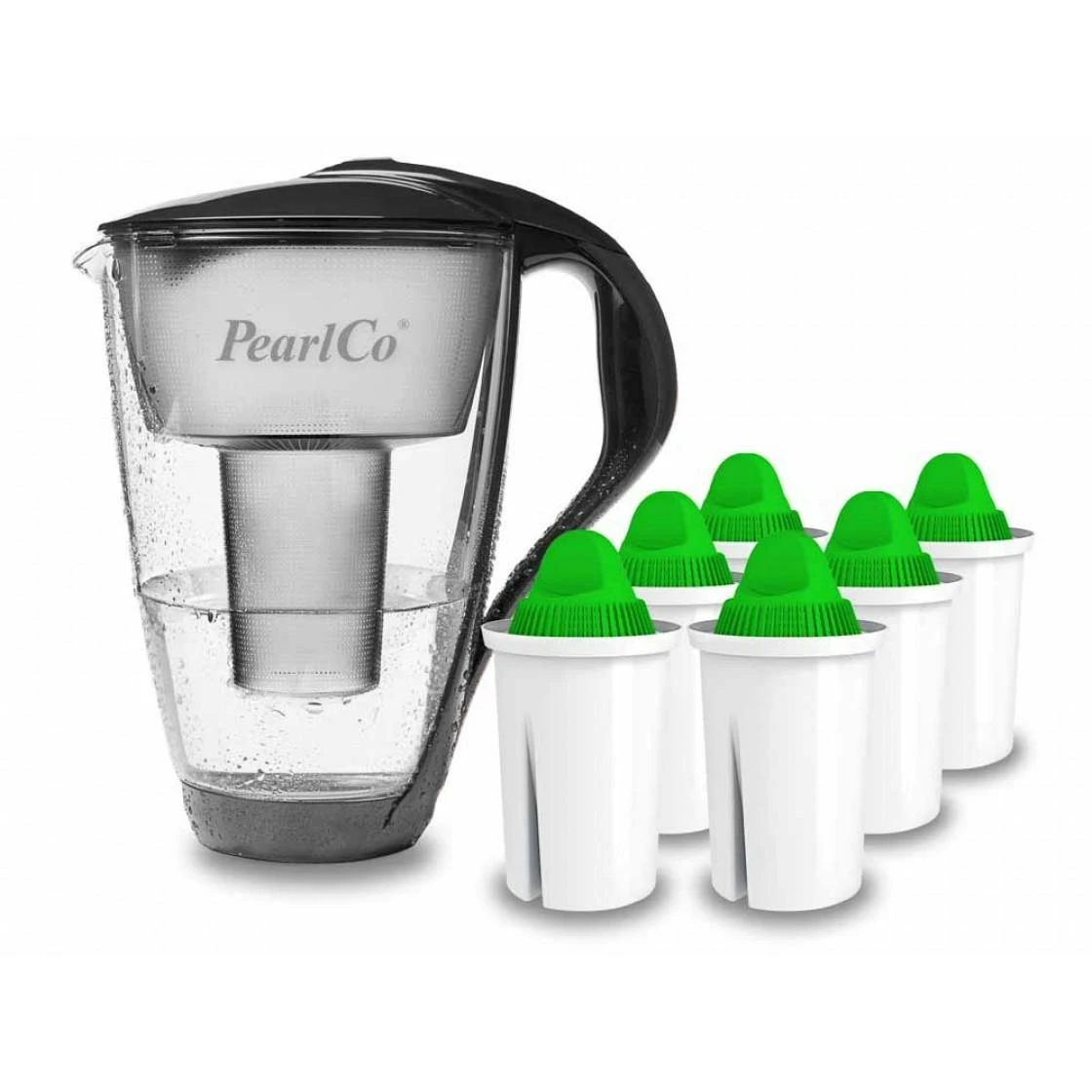 Glas-Wasserfilter Anthrazit Inkl. 1 Alkaline Filterkartusche 4 Glas-Wasserfilter Anthrazit Inkl. 1 Alkaline Filterkartusche – Bild 4