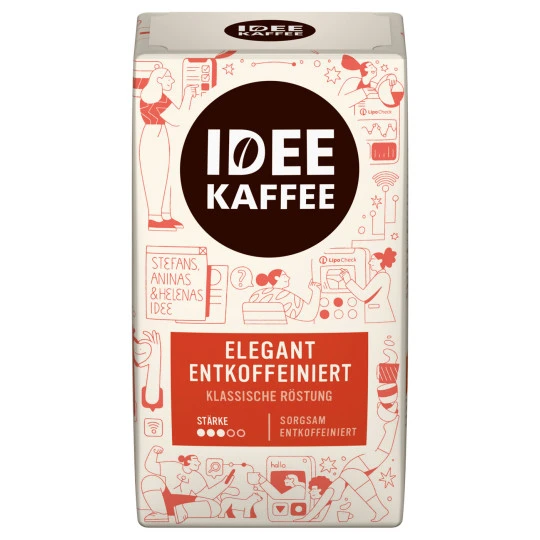 Idee Kaffee Entkoffeiniert Gemahlen 500G 1 Idee Kaffee Entkoffeiniert Gemahlen 500G