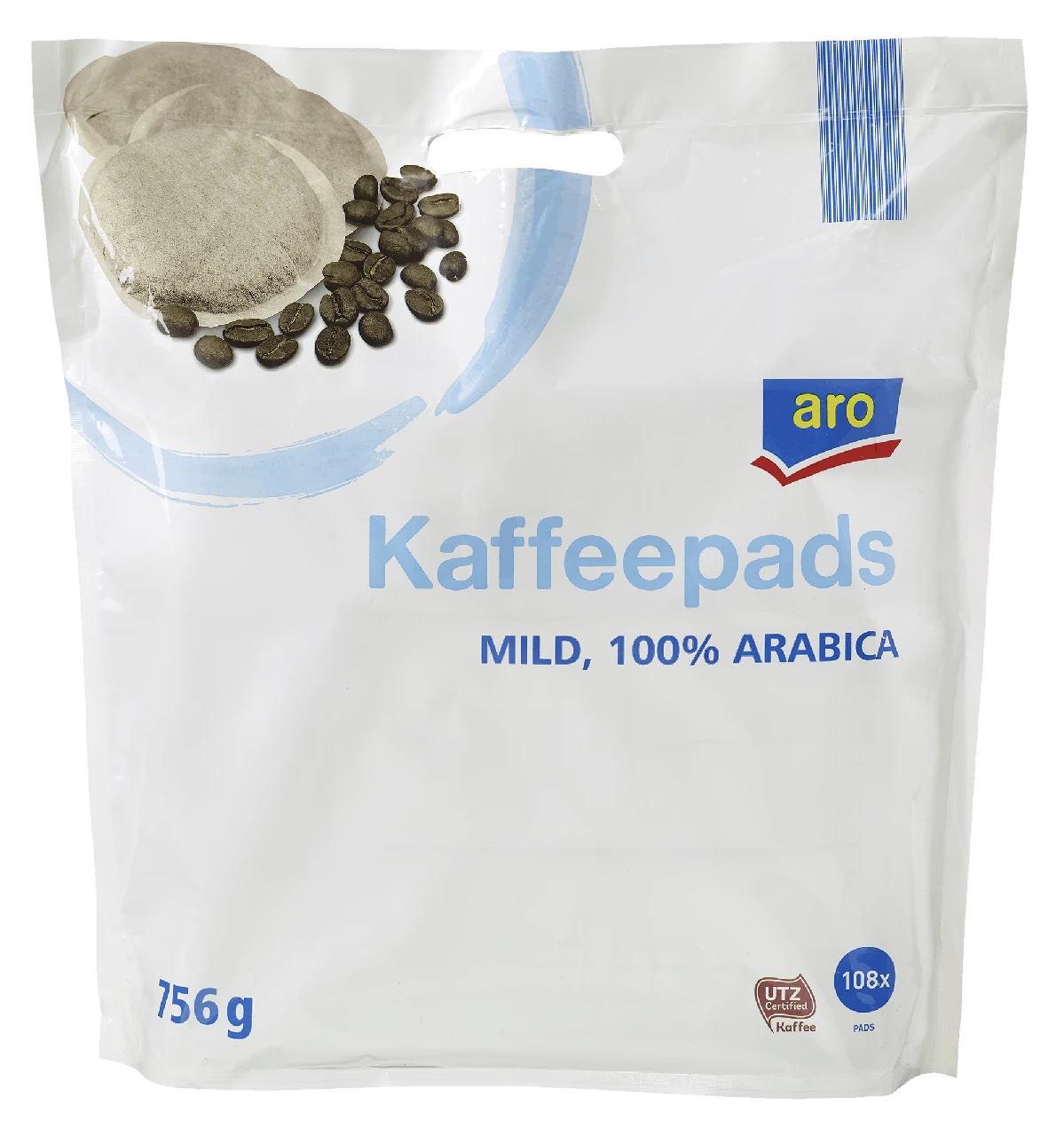 Aro Kaffeepads Mild 108 Portionen (756 G) 1 Aro Kaffeepads Mild 108 Portionen (756 G)